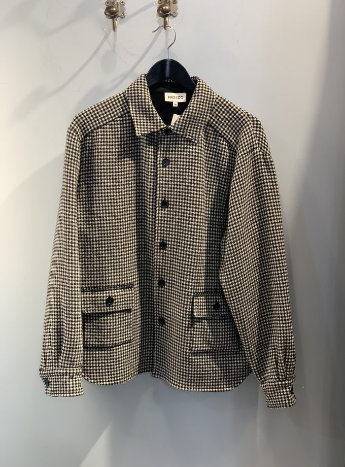 Black & white wool mid-season Kenzo jacket size M