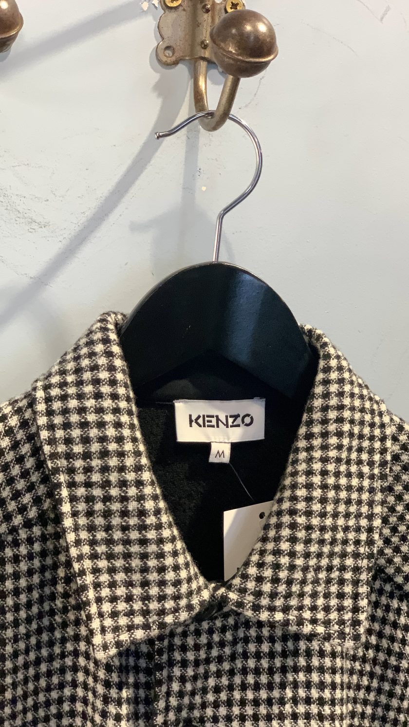 Black & white wool mid-season Kenzo jacket size M